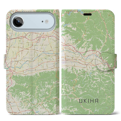 【うきは（福岡県）】地図柄iPhoneケース（手帳タイプ）