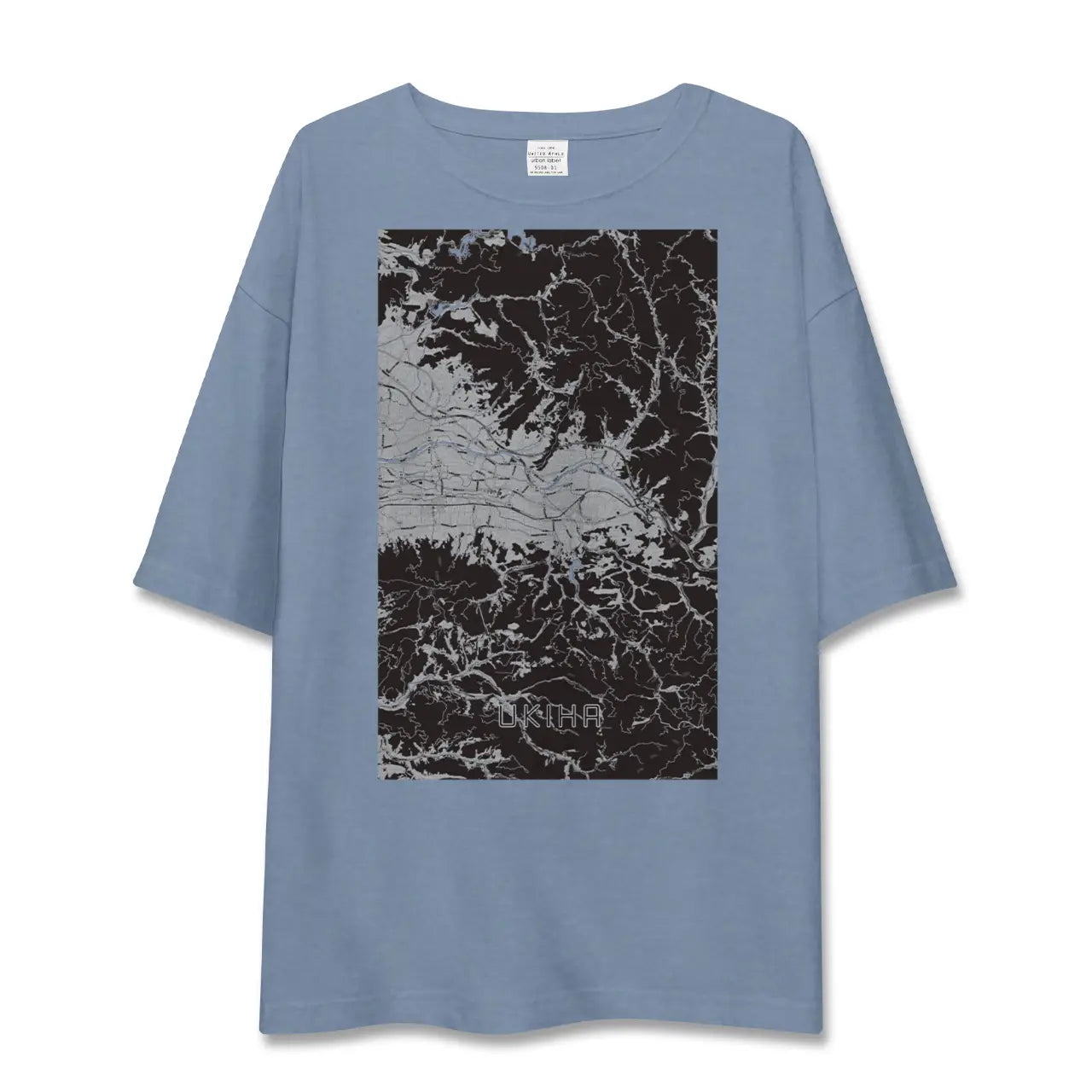 【うきは（福岡県）】地図柄ビッグシルエットTシャツ