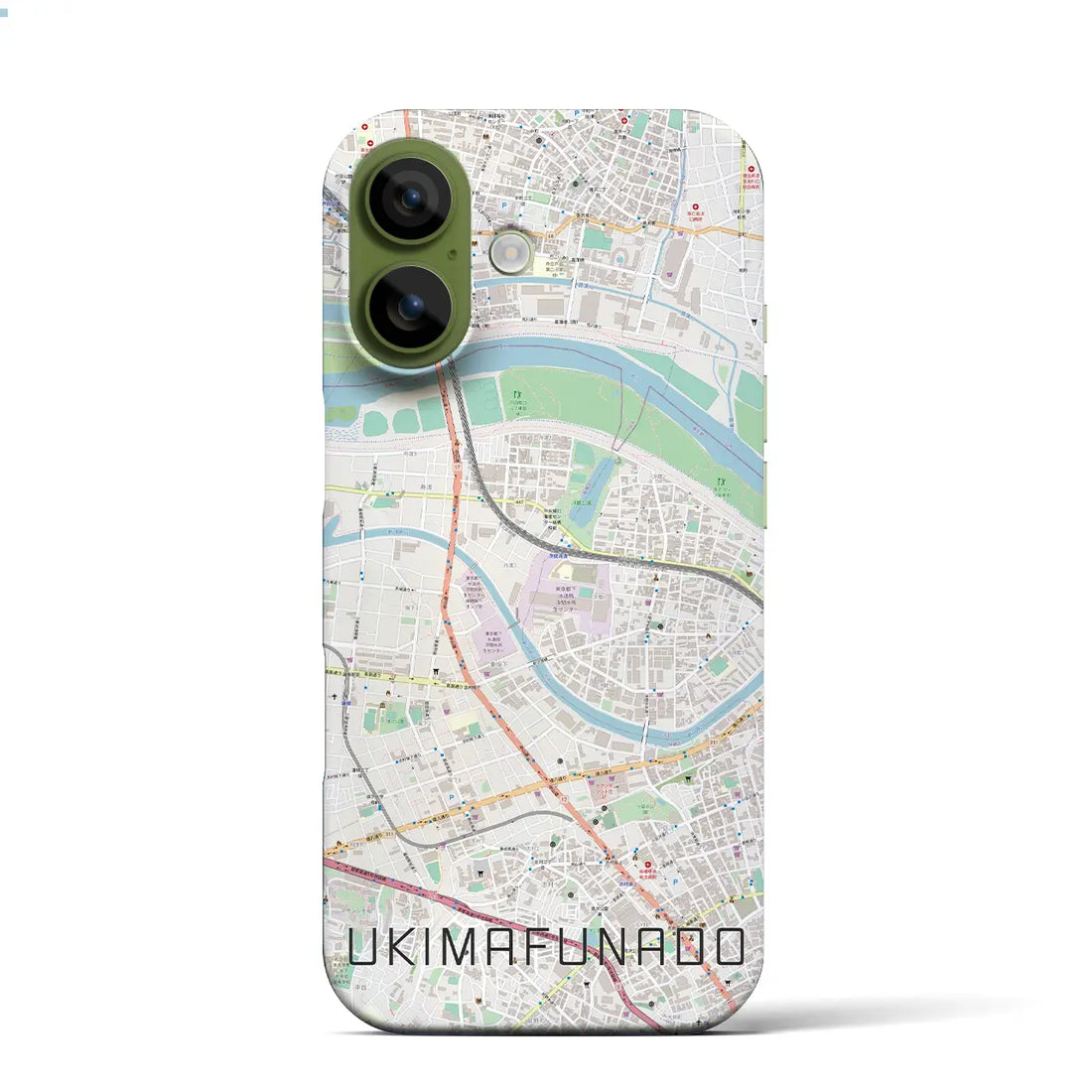 【浮間舟渡（東京都）】地図柄iPhoneケース（バックカバータイプ）ナチュラル・iPhone 17 Pro Max 用