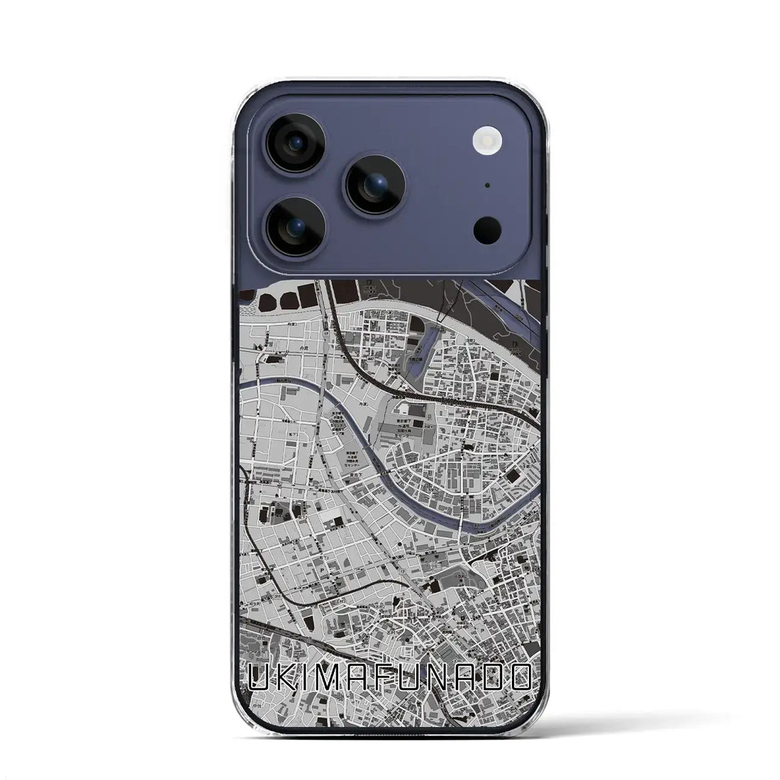 【浮間舟渡（東京都）】地図柄iPhoneケース（クリアタイプ）