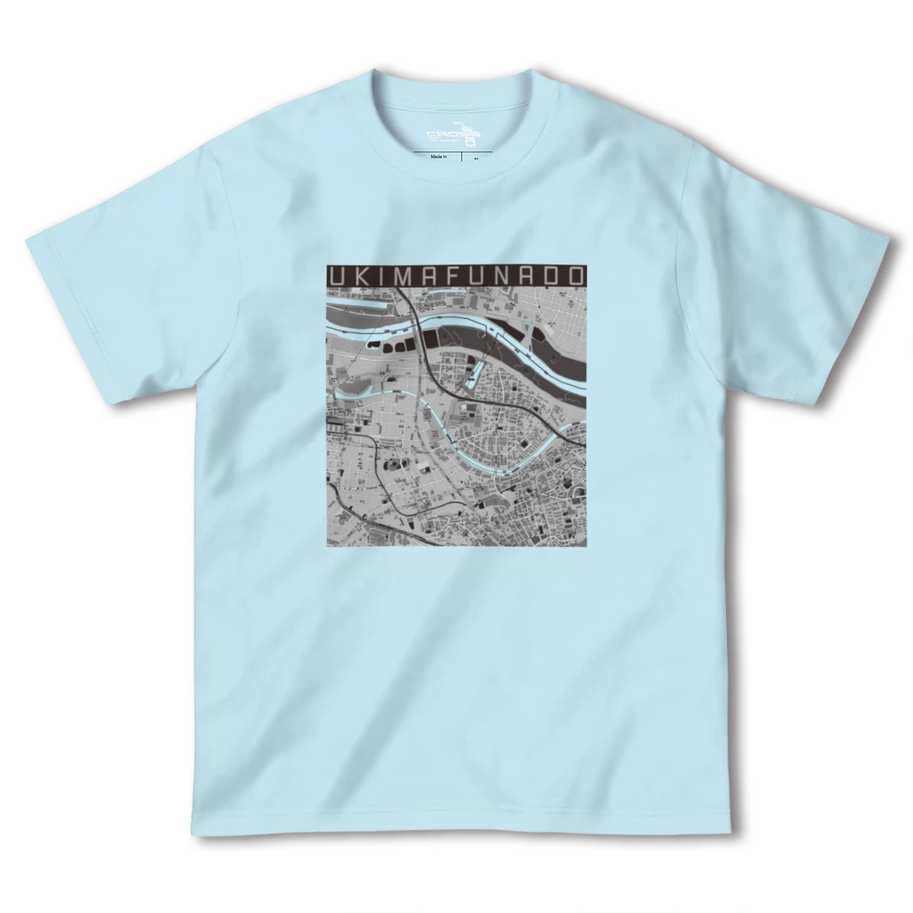 【浮間舟渡（東京都）】地図柄ヘビーウェイトTシャツ