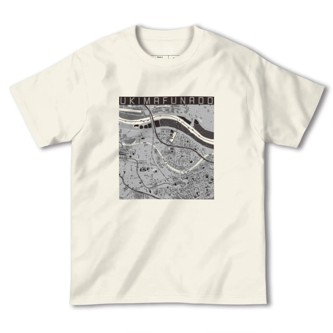 【浮間舟渡（東京都）】地図柄ヘビーウェイトTシャツ