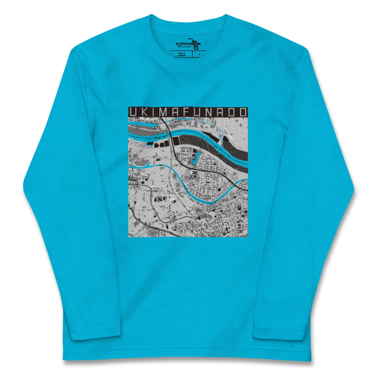 【浮間舟渡（東京都）】地図柄ロングスリーブTシャツ