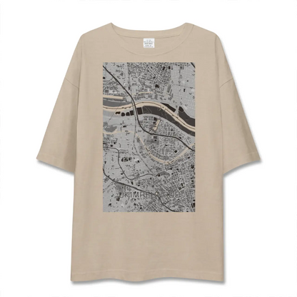 【浮間舟渡（東京都）】地図柄ビッグシルエットTシャツ