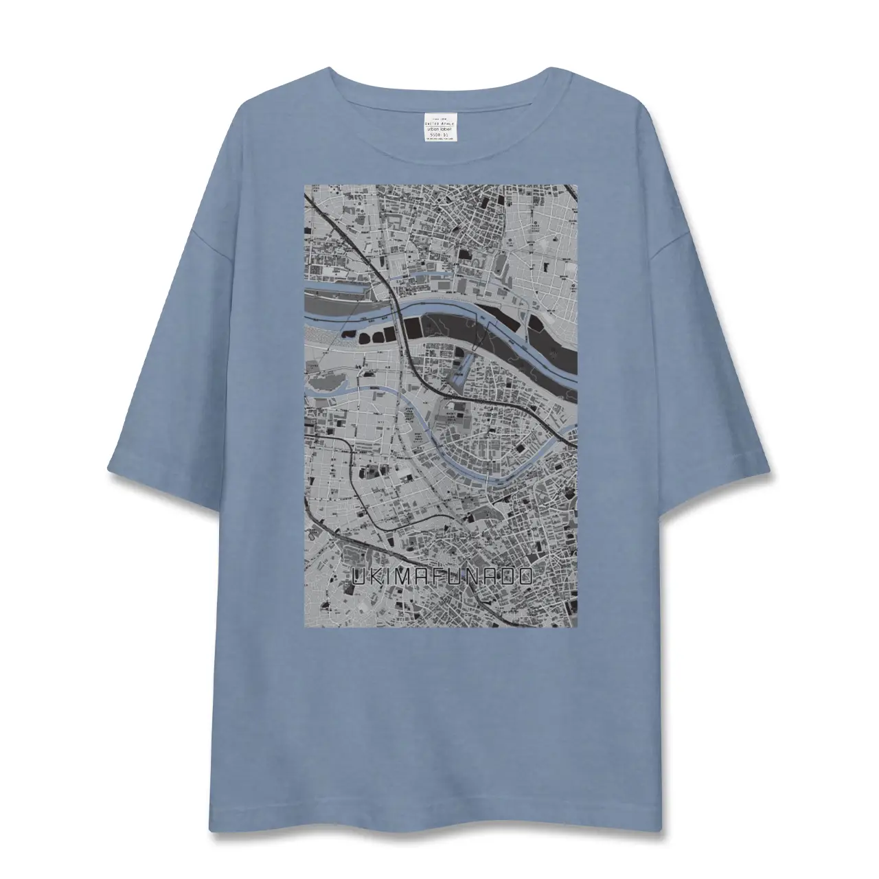 【浮間舟渡（東京都）】地図柄ビッグシルエットTシャツ