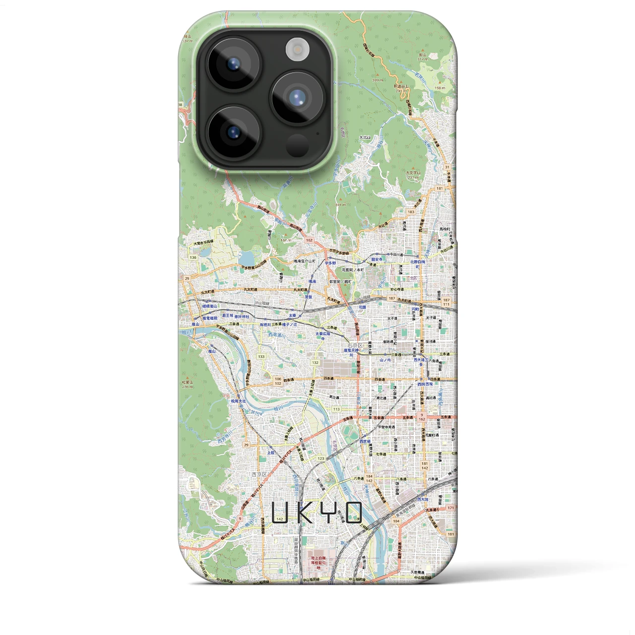 【右京2（京都府）】地図柄iPhoneケース（バックカバータイプ）