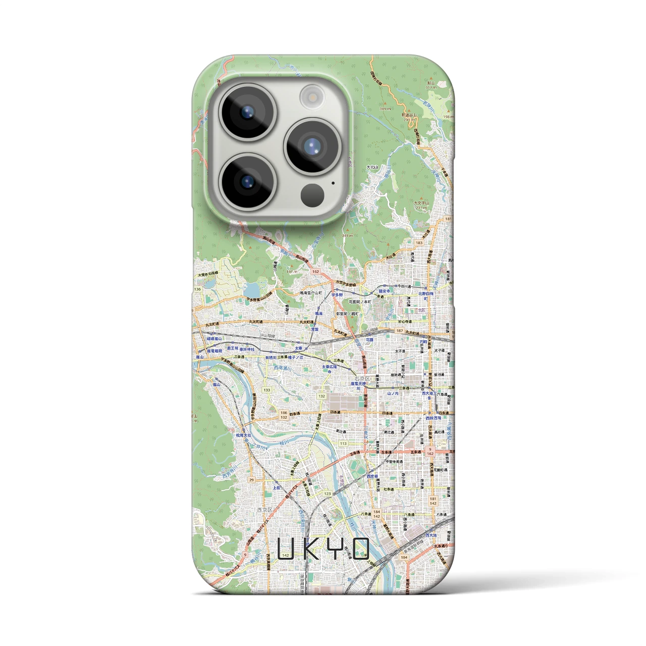 【右京2（京都府）】地図柄iPhoneケース（バックカバータイプ）