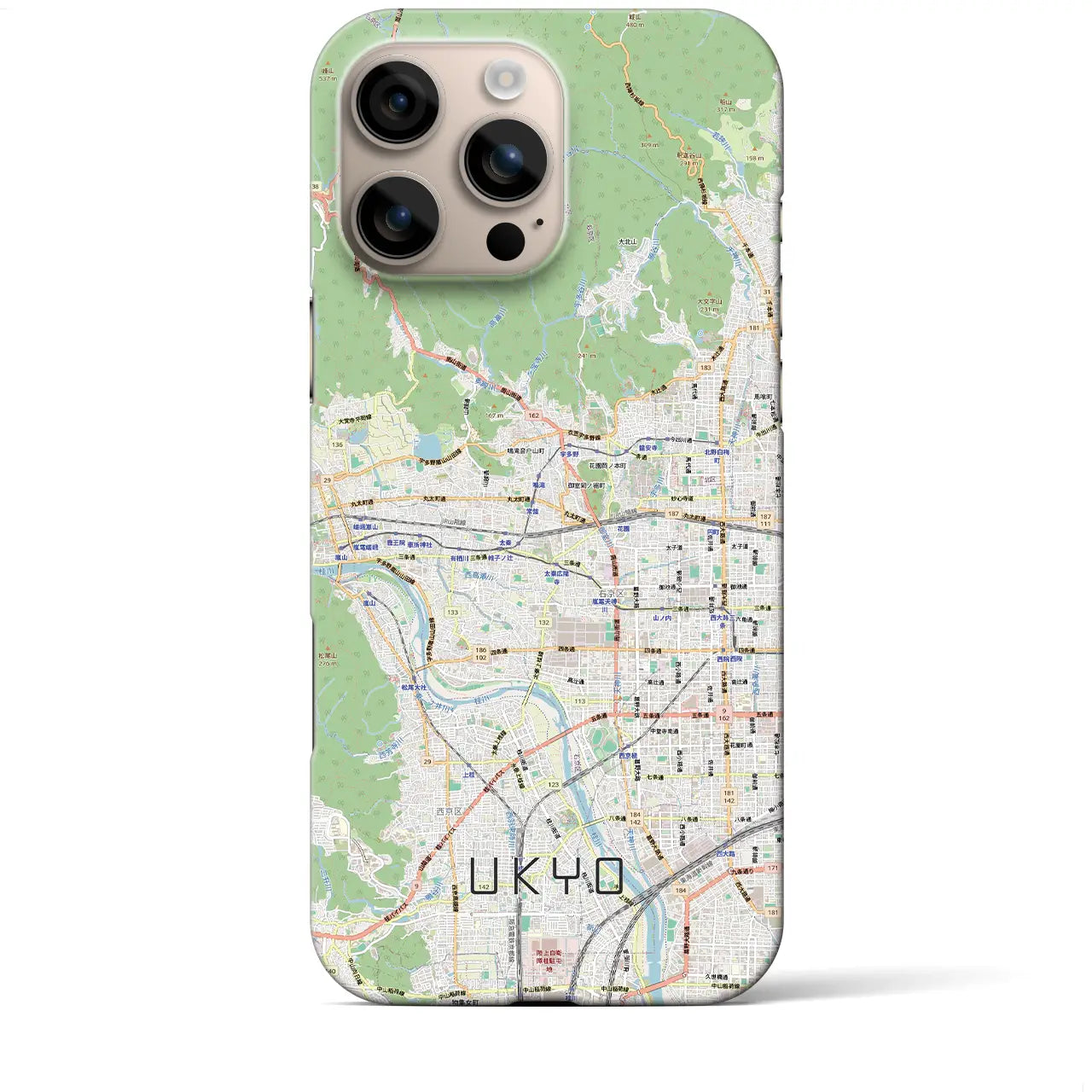 【右京2（京都府）】地図柄iPhoneケース（バックカバータイプ）