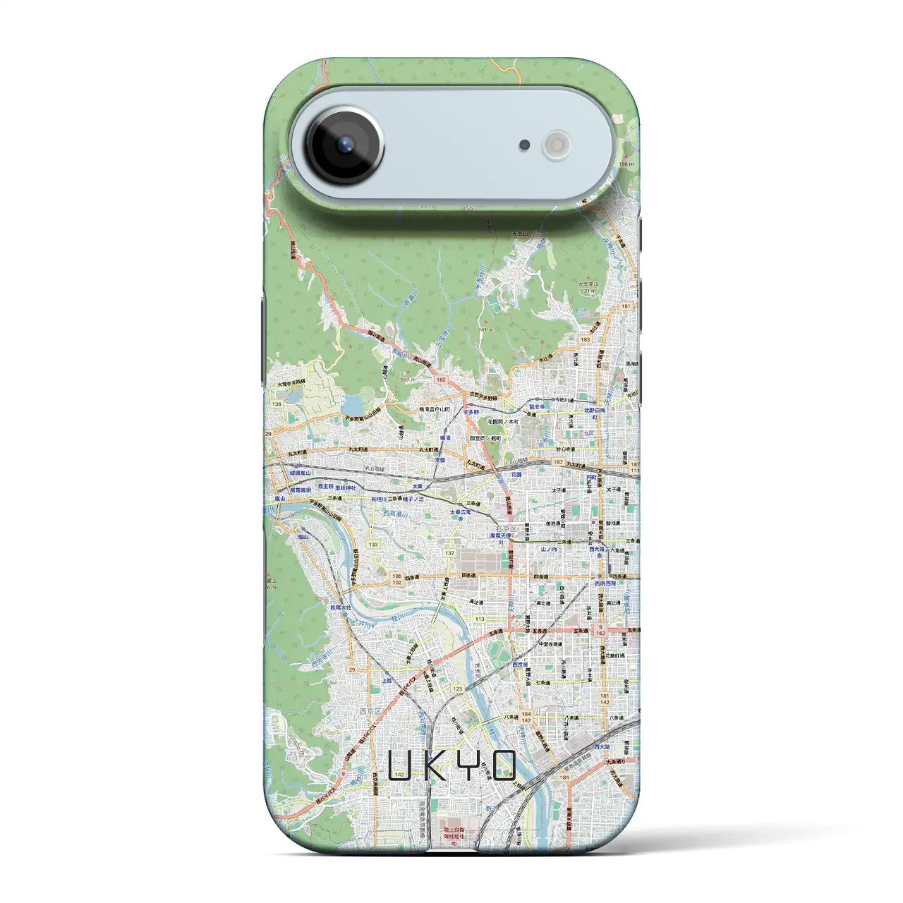 【右京2（京都府）】地図柄iPhoneケース（バックカバータイプ）ナチュラル・iPhone 17 Pro Max 用