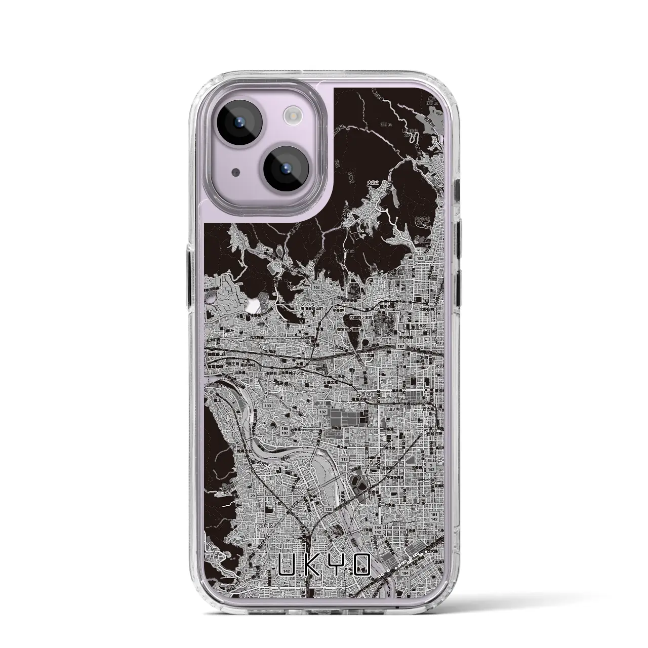 【右京2（京都府）】地図柄iPhoneケース（MagSafeタイプ）