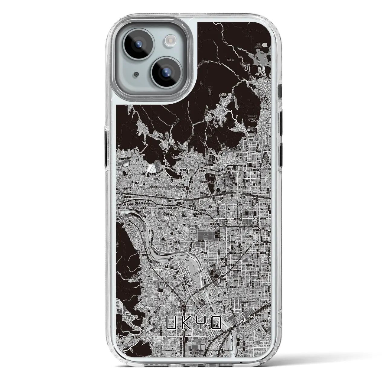 【右京2（京都府）】地図柄iPhoneケース（MagSafeタイプ）
