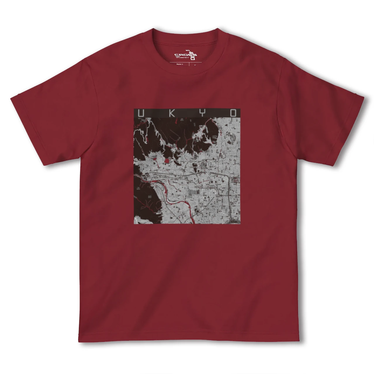 【右京2（京都府）】地図柄ヘビーウェイトTシャツ