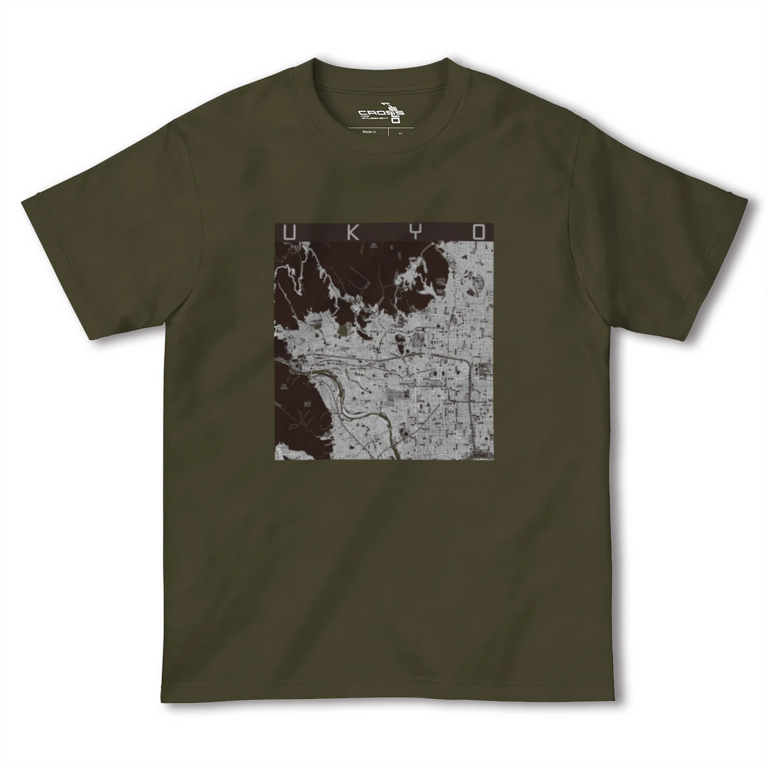 【右京2（京都府）】地図柄ヘビーウェイトTシャツ