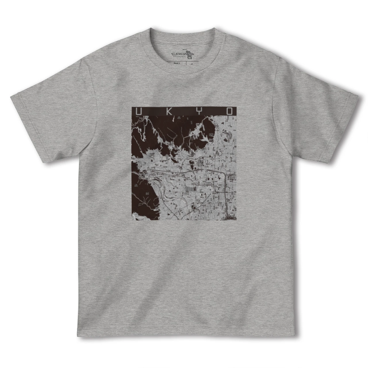 【右京2（京都府）】地図柄ヘビーウェイトTシャツ