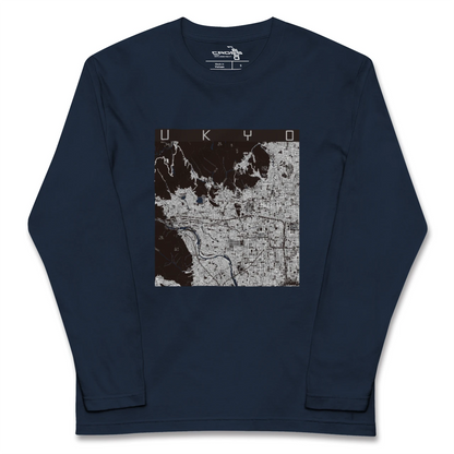 【右京2（京都府）】地図柄ロングスリーブTシャツ