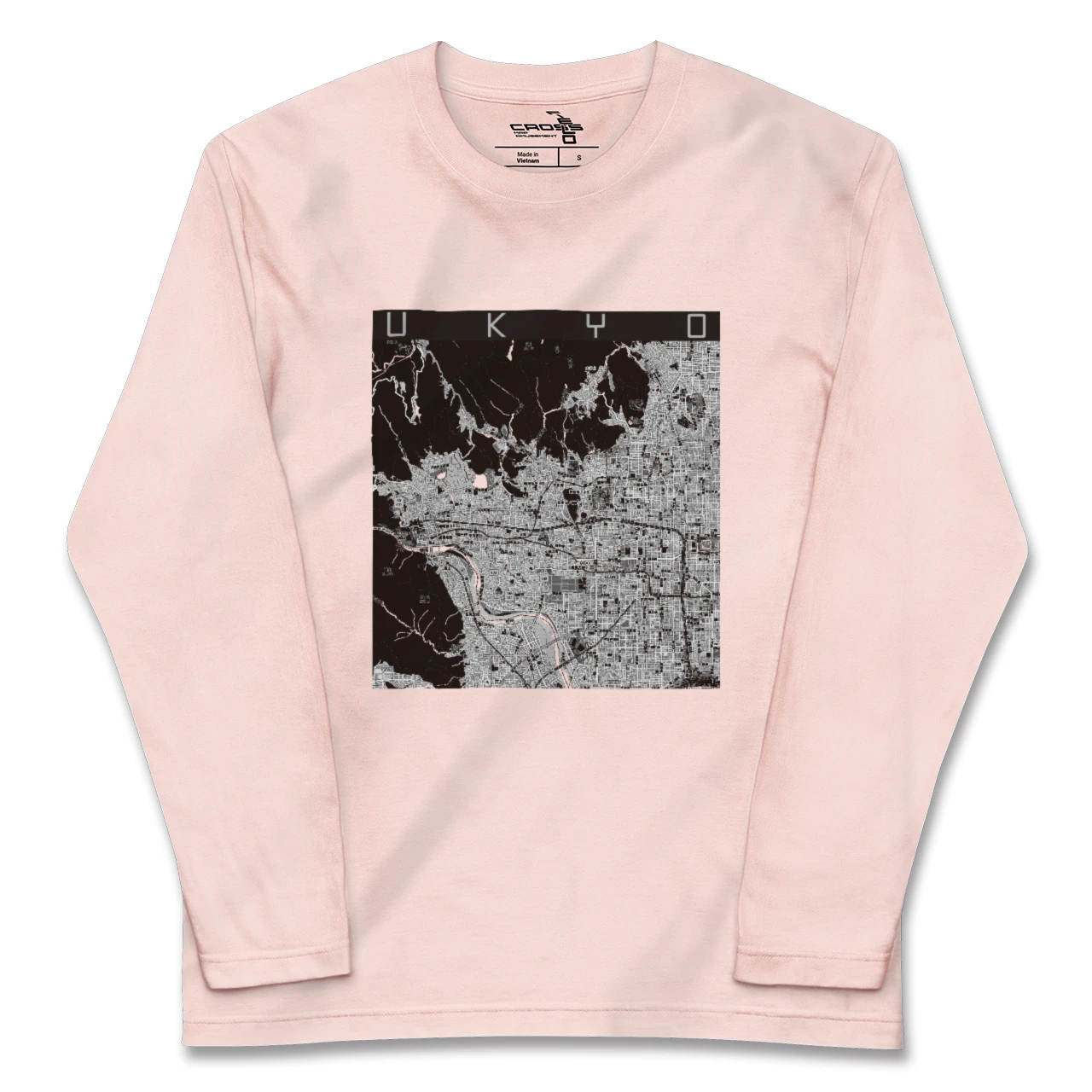 【右京2（京都府）】地図柄ロングスリーブTシャツ