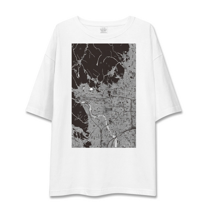 【右京2（京都府）】地図柄ビッグシルエットTシャツ