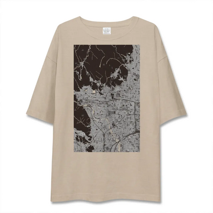 【右京2（京都府）】地図柄ビッグシルエットTシャツ
