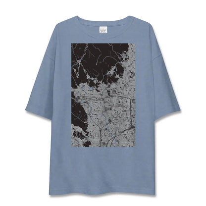 【右京2（京都府）】地図柄ビッグシルエットTシャツ