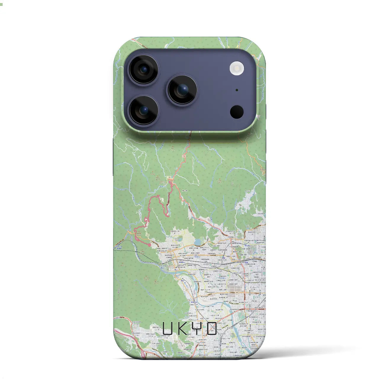 【右京（京都府）】地図柄iPhoneケース（バックカバータイプ）