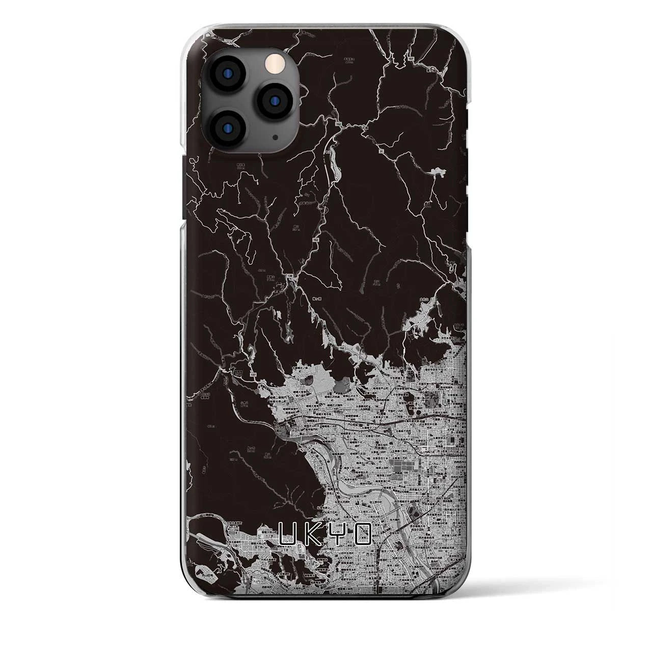 【右京（京都府）】地図柄iPhoneケース（クリアタイプ）