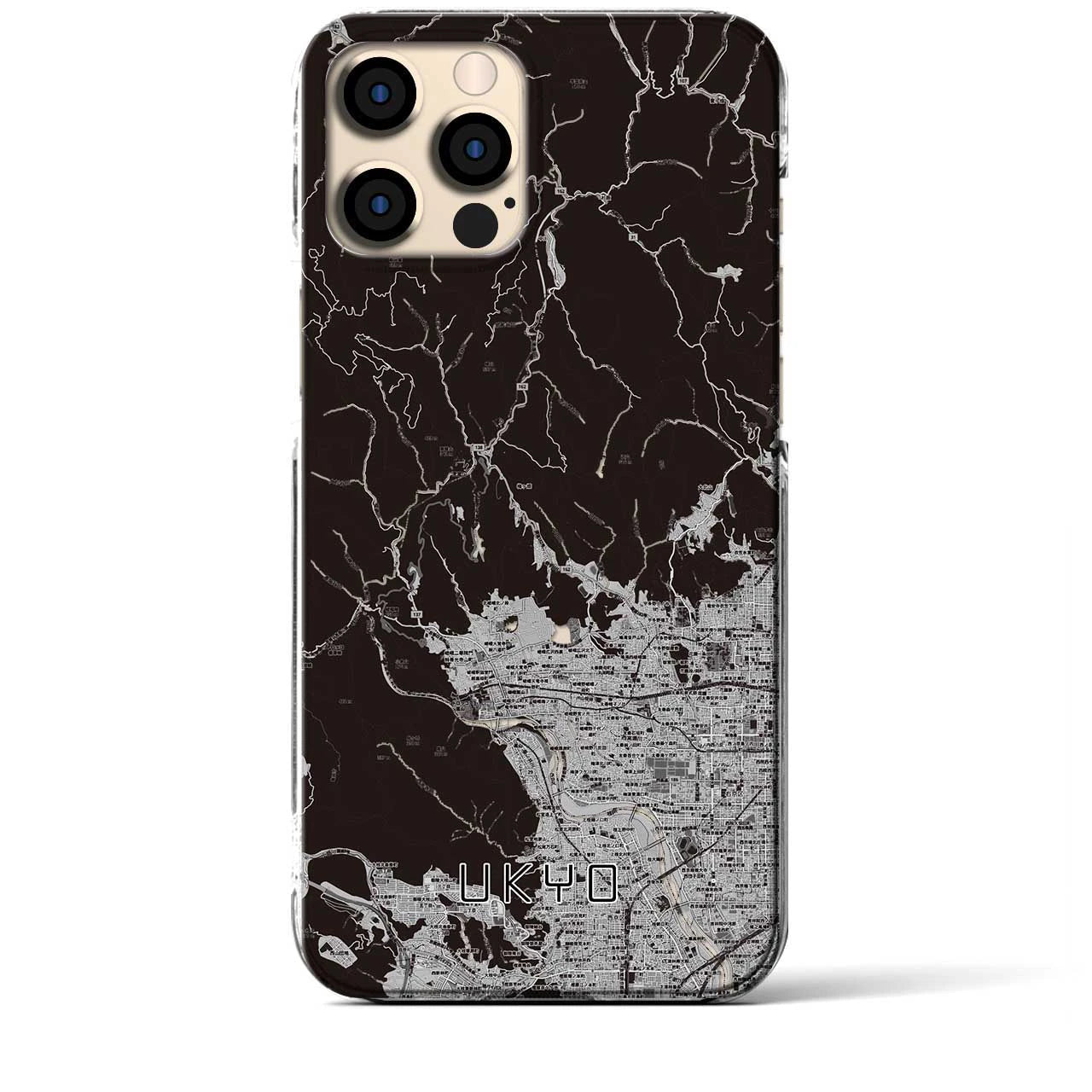 【右京（京都府）】地図柄iPhoneケース（クリアタイプ）