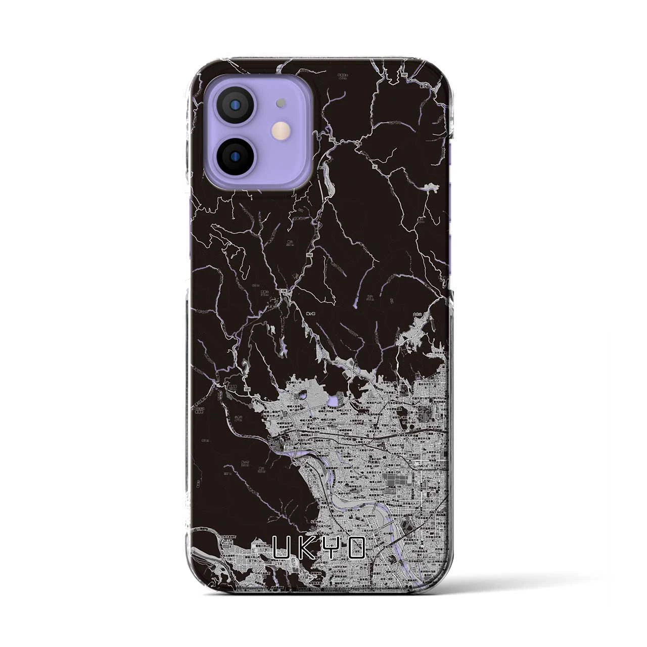 【右京（京都府）】地図柄iPhoneケース（クリアタイプ）