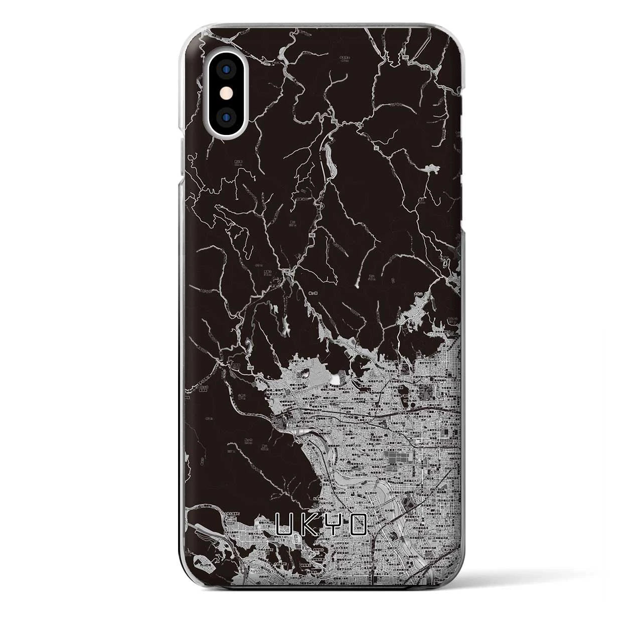 【右京（京都府）】地図柄iPhoneケース（クリアタイプ）