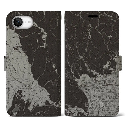 【右京（京都府）】地図柄iPhoneケース（手帳タイプ）