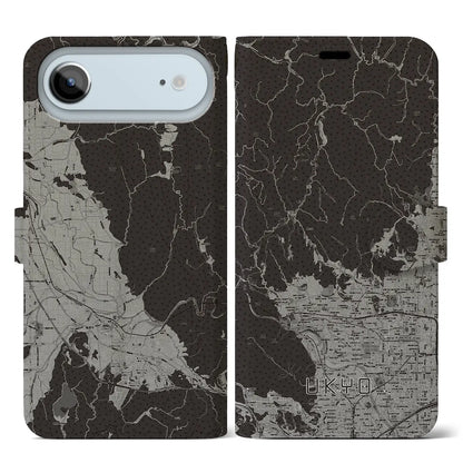 【右京（京都府）】地図柄iPhoneケース（手帳タイプ）