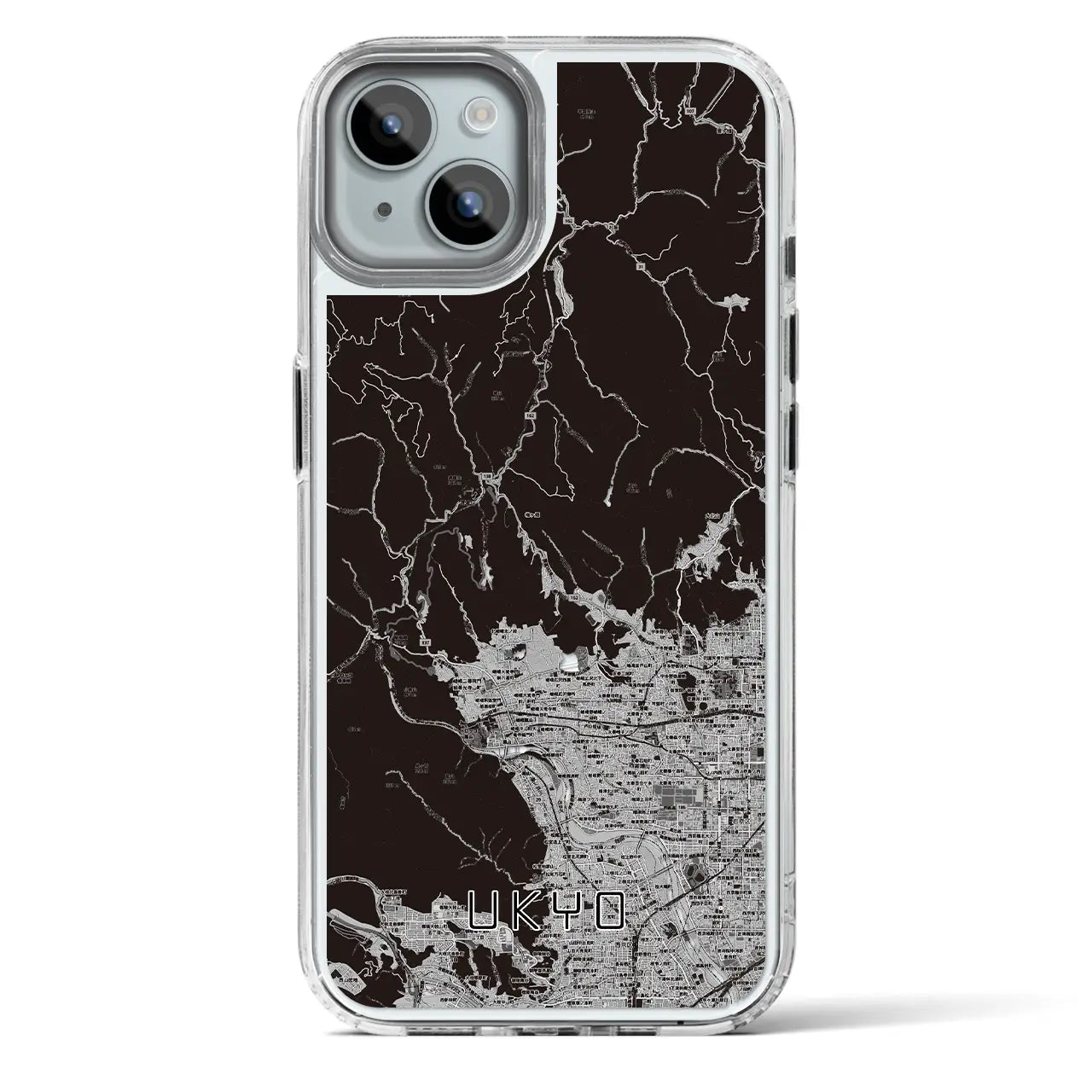 【右京（京都府）】地図柄iPhoneケース（MagSafeタイプ）