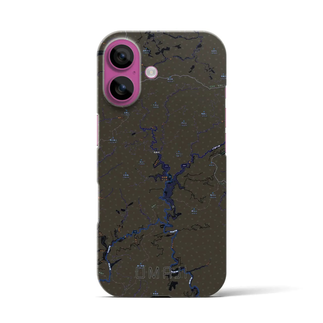 【馬路（高知県）】地図柄iPhoneケース（バックカバータイプ）