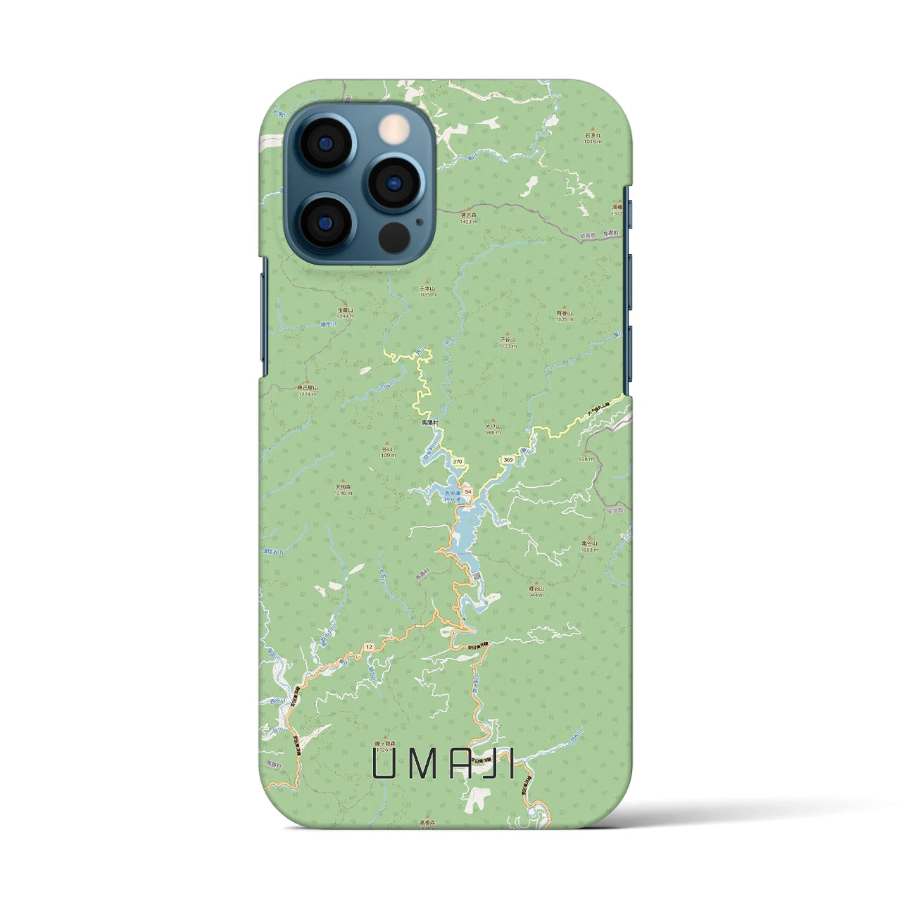 【馬路（高知県）】地図柄iPhoneケース（バックカバータイプ）