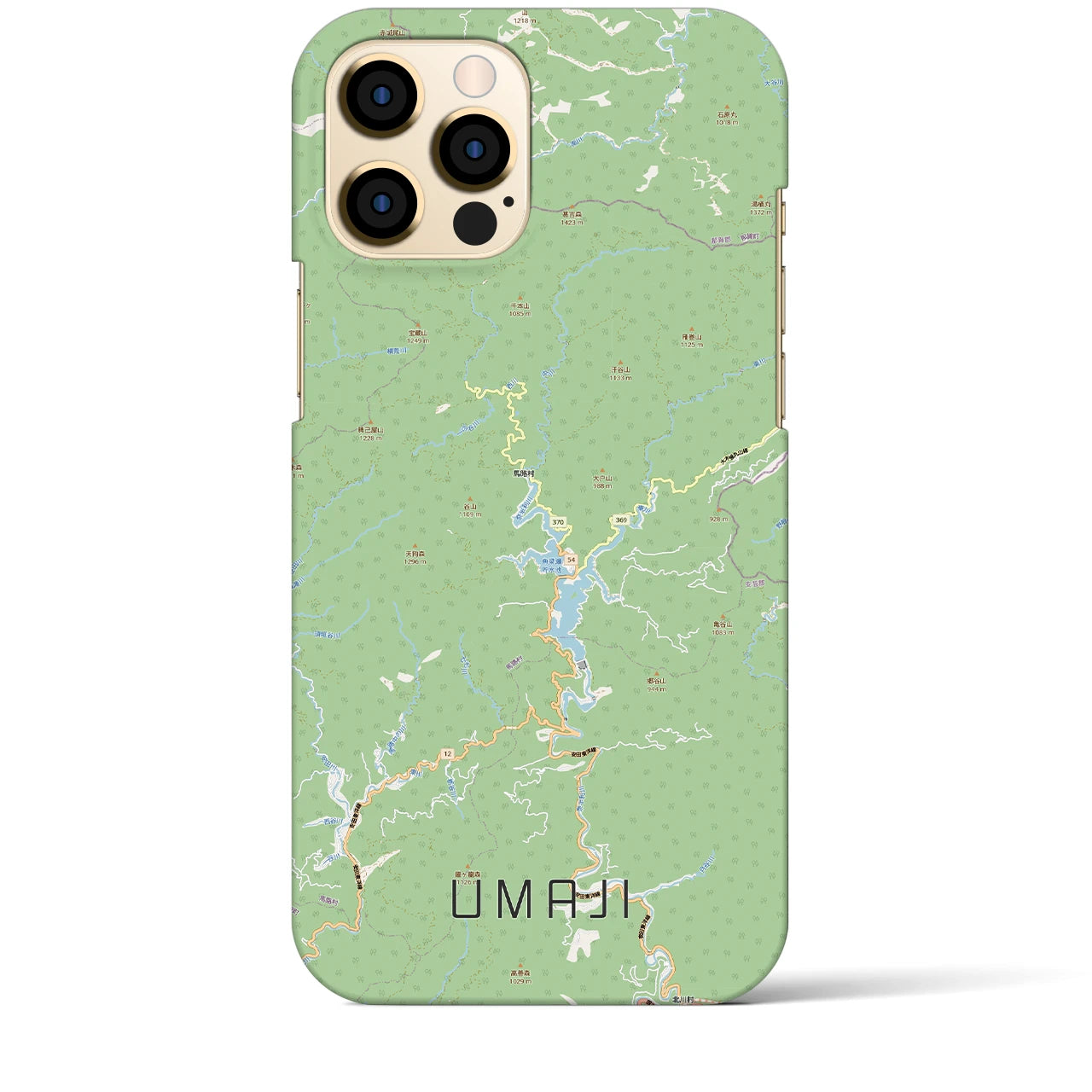【馬路（高知県）】地図柄iPhoneケース（バックカバータイプ）