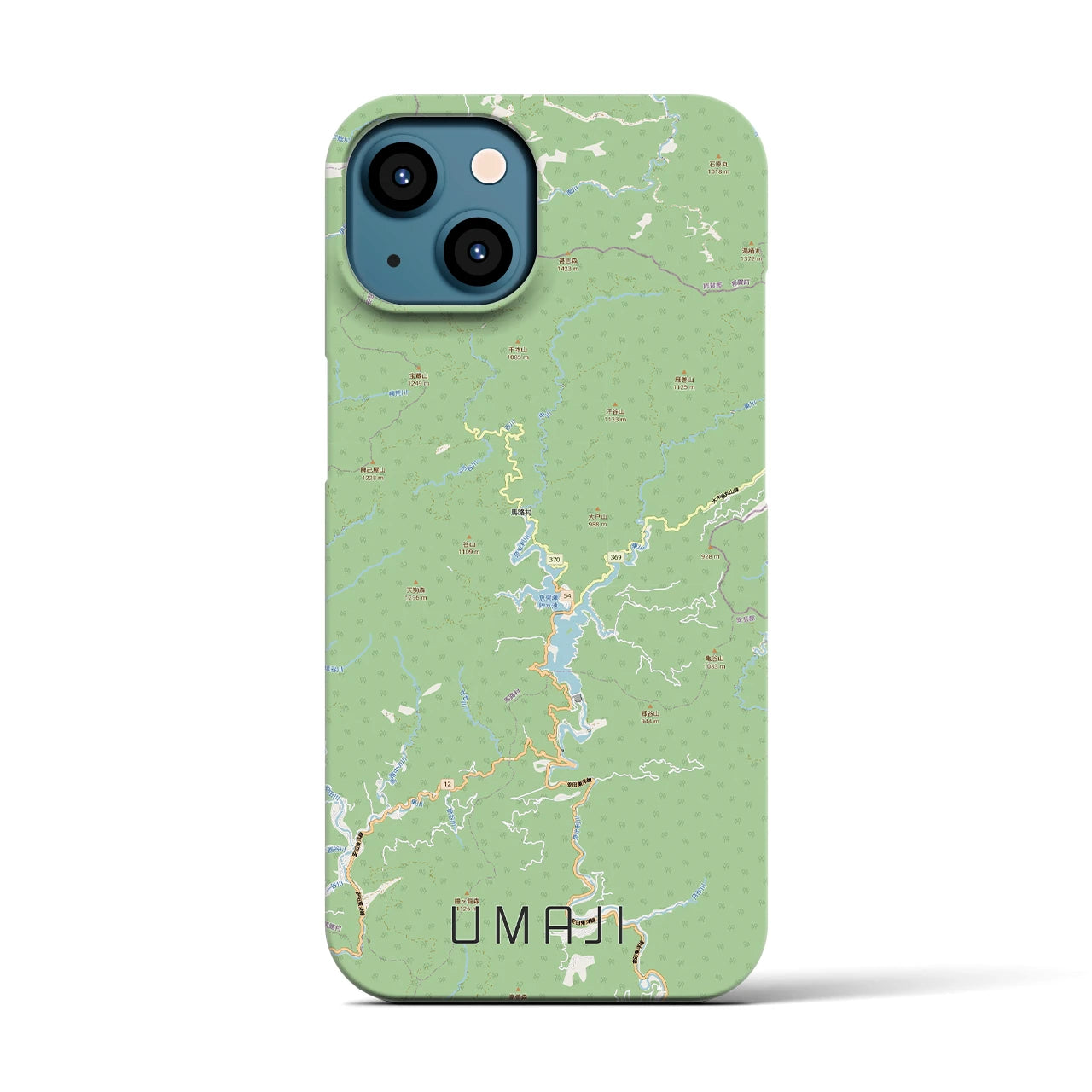 【馬路（高知県）】地図柄iPhoneケース（バックカバータイプ）