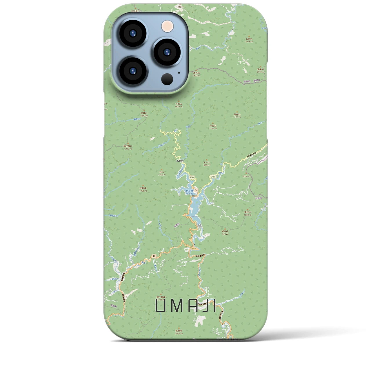 【馬路（高知県）】地図柄iPhoneケース（バックカバータイプ）