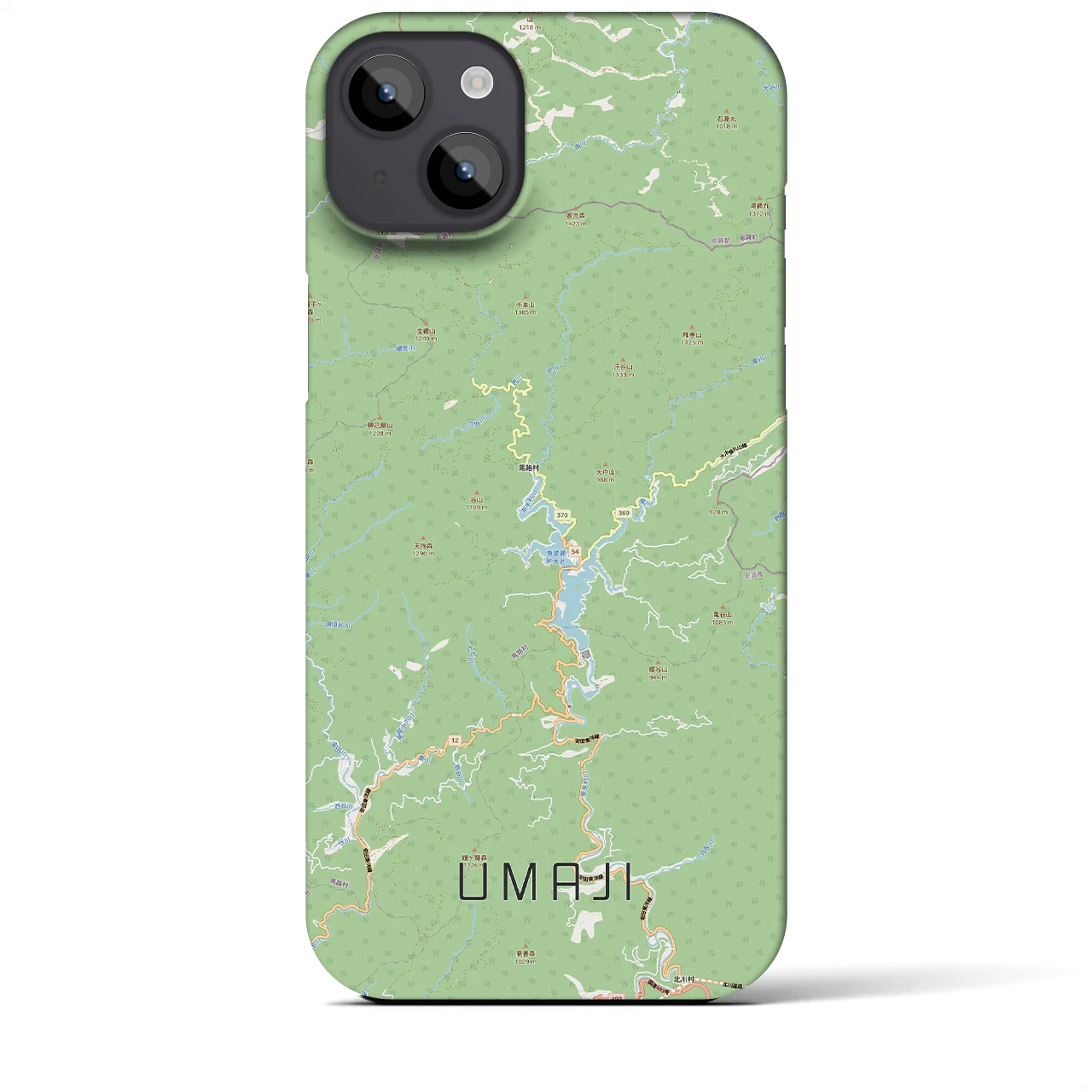 【馬路（高知県）】地図柄iPhoneケース（バックカバータイプ）