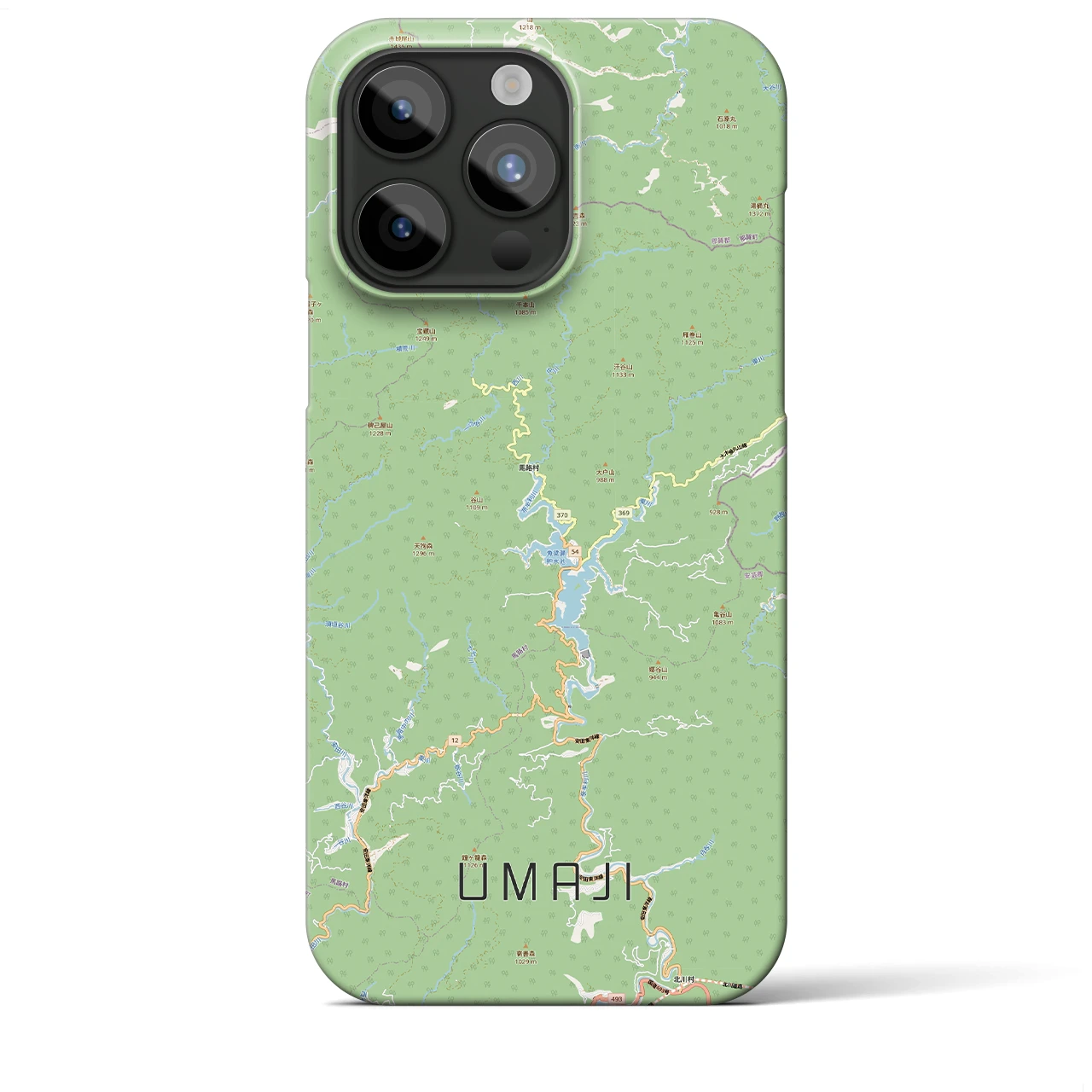 【馬路（高知県）】地図柄iPhoneケース（バックカバータイプ）