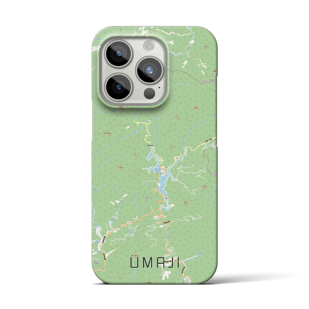 【馬路（高知県）】地図柄iPhoneケース（バックカバータイプ）