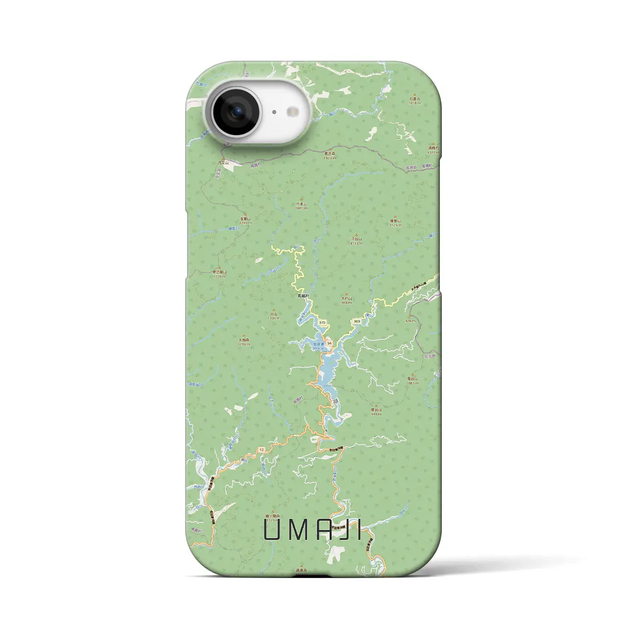 【馬路（高知県）】地図柄iPhoneケース（バックカバータイプ）