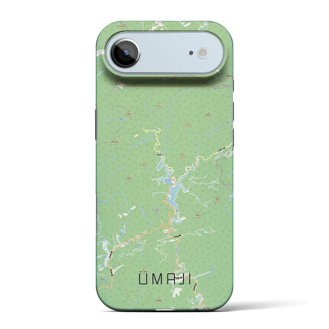 【馬路（高知県）】地図柄iPhoneケース（バックカバータイプ）ブラック・iPhone 17 Pro Max 用