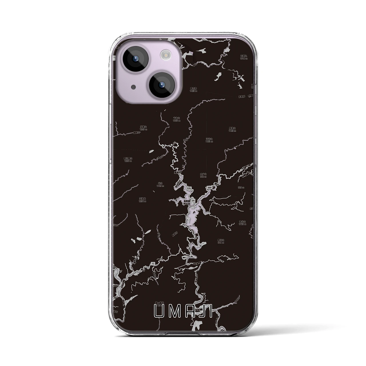 【馬路（高知県）】地図柄iPhoneケース（クリアタイプ）
