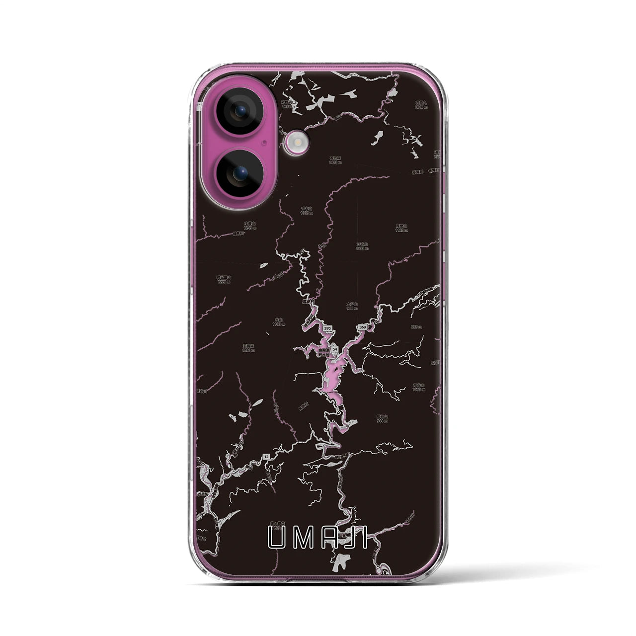 【馬路（高知県）】地図柄iPhoneケース（クリアタイプ）