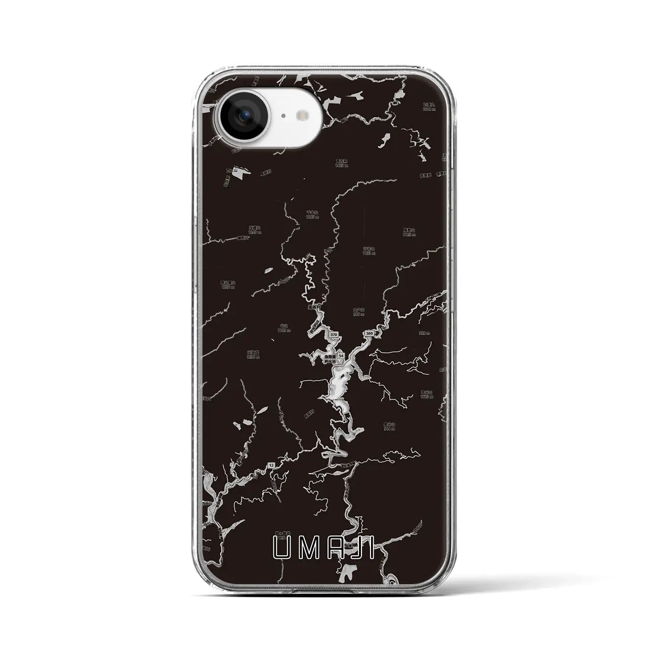 【馬路（高知県）】地図柄iPhoneケース（クリアタイプ）