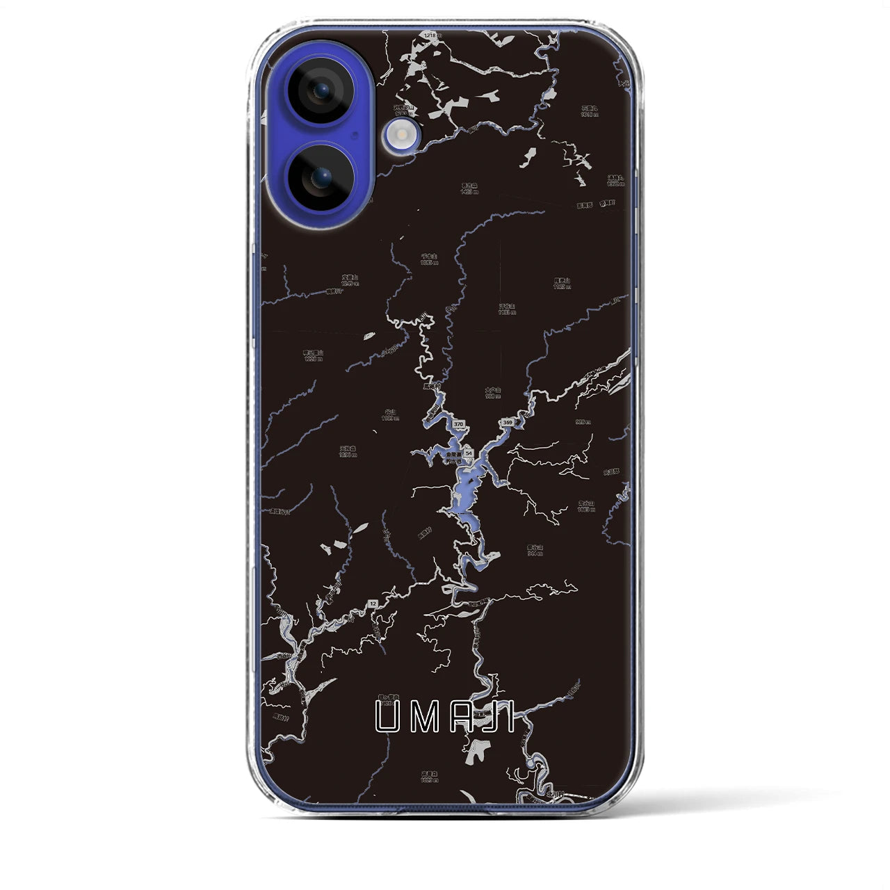 【馬路（高知県）】地図柄iPhoneケース（クリアタイプ）