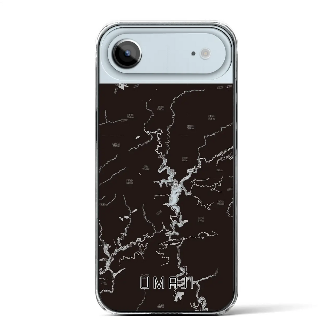 【馬路（高知県）】地図柄iPhoneケース（クリアタイプ）モノトーン・iPhone 17 Pro Max 用