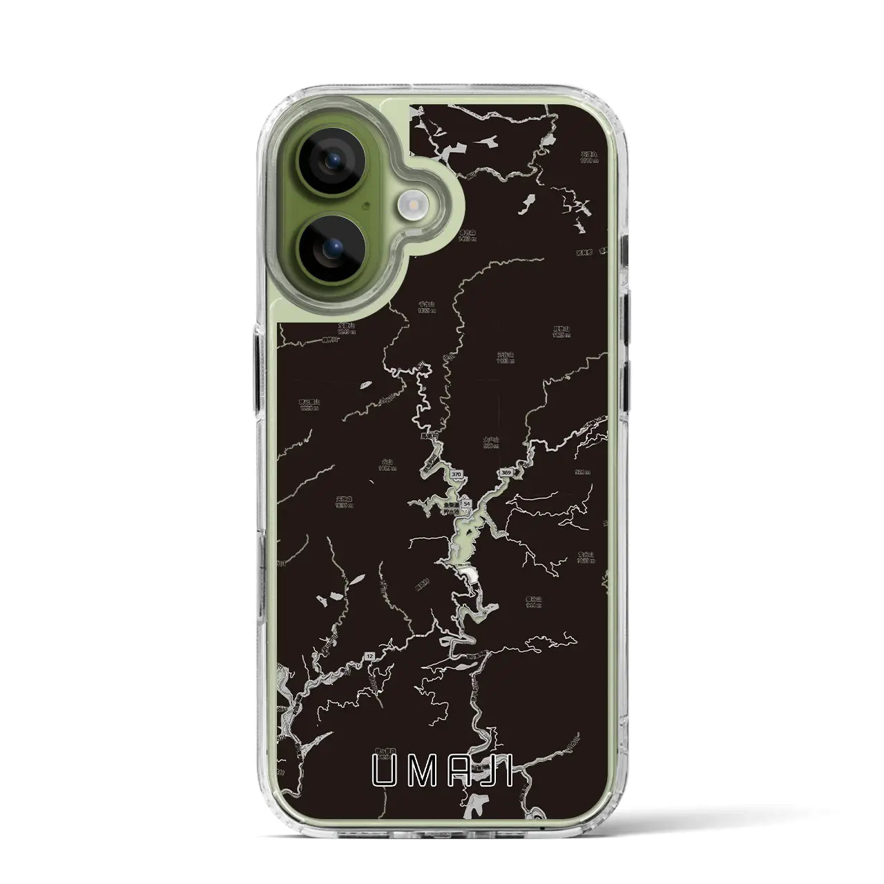 【馬路（高知県）】地図柄iPhoneケース（MagSafeタイプ）モノトーン・iPhone 17 Pro Max 用