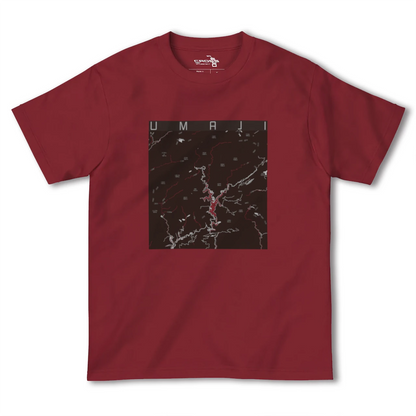 【馬路（高知県）】地図柄ヘビーウェイトTシャツ