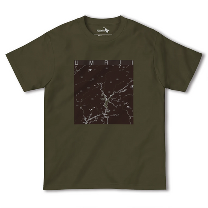 【馬路（高知県）】地図柄ヘビーウェイトTシャツ