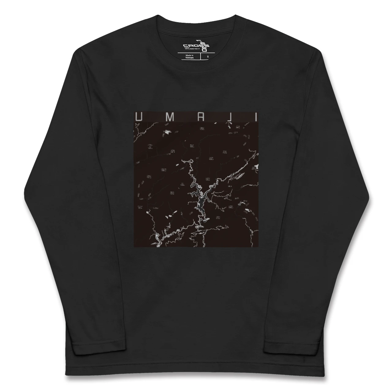 【馬路（高知県）】地図柄ロングスリーブTシャツ